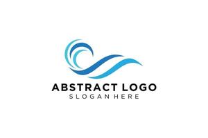 Abstract water wave splash logo symbol and icon design. vector