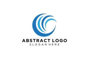 Abstract water wave splash logo symbol and icon design. vector