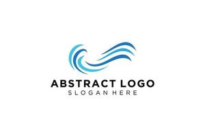 Abstract water wave splash logo symbol and icon design. vector