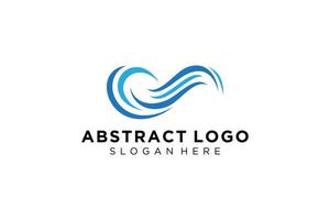 Abstract water wave splash logo symbol and icon design. vector