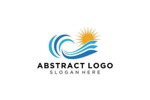 Abstract water wave splash logo symbol and icon design. vector