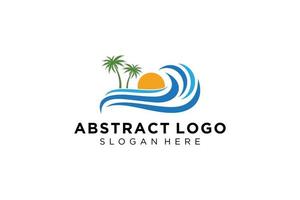 Abstract water wave splash logo symbol and icon design. vector