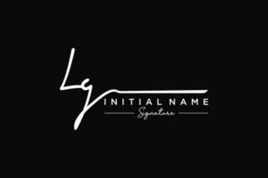 Initial LG signature logo template vector. Hand drawn Calligraphy lettering Vector illustration.