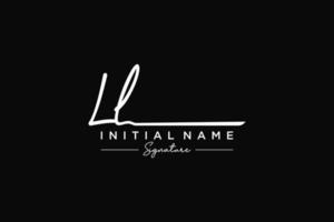 Initial LL signature logo template vector. Hand drawn Calligraphy lettering Vector illustration.