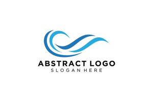 Abstract water wave splash logo symbol and icon design. vector