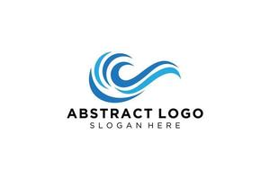 Abstract water wave splash logo symbol and icon design. vector