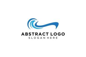 Abstract water wave splash logo symbol and icon design. vector