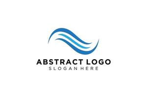 Abstract water wave splash logo symbol and icon design. vector