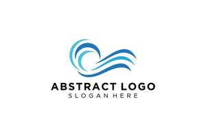 diseño de icono y símbolo de logotipo de salpicadura de onda de agua abstracta. vector