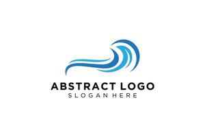 Abstract water wave splash logo symbol and icon design. vector