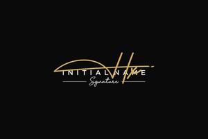 Initial HX signature logo template vector. Hand drawn Calligraphy lettering Vector illustration.