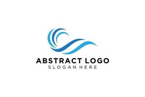 Abstract water wave splash logo symbol and icon design. vector