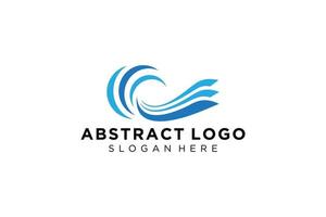 Abstract water wave splash logo symbol and icon design. vector