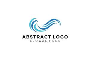 Abstract water wave splash logo symbol and icon design. vector