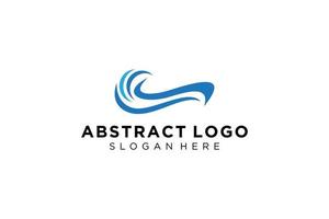 Abstract water wave splash logo symbol and icon design. vector