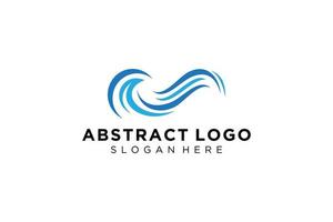 Abstract water wave splash logo symbol and icon design. vector