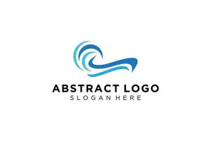 Abstract water wave splash logo symbol and icon design. vector