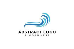 Abstract water wave splash logo symbol and icon design. vector