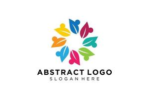 Vector abstract people and family logo collection,people icons, health logo template, care symbol.