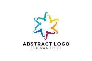 Vector abstract people and family logo collection,people icons, health logo template, care symbol.