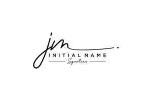 Initial JM signature logo template vector. Hand drawn Calligraphy lettering Vector illustration.