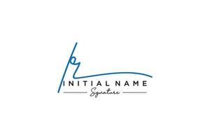 Initial IR signature logo template vector. Hand drawn Calligraphy lettering Vector illustration.