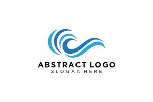 Abstract water wave splash logo symbol and icon design. vector