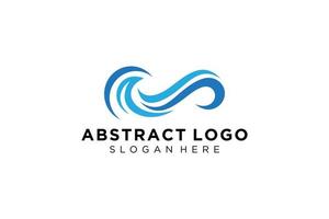 Abstract water wave splash logo symbol and icon design. vector