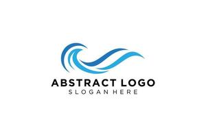 Abstract water wave splash logo symbol and icon design. vector