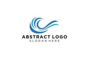 Abstract water wave splash logo symbol and icon design. vector