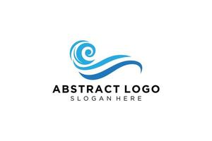 diseño de icono y símbolo de logotipo de salpicadura de onda de agua abstracta. vector