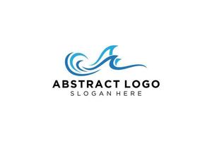 Abstract water wave splash logo symbol and icon design. vector