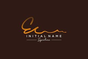 Initial EC signature logo template vector. Hand drawn Calligraphy lettering Vector illustration.