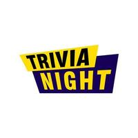 trivia noche etiquetas banners vector cinta diseño plantilla. etiqueta de venta de banner. etiqueta de descuento de oferta especial de mercado