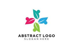 colección de logotipos de personas y familias abstractas vectoriales, iconos de personas, plantilla de logotipo de salud, símbolo de cuidado. vector