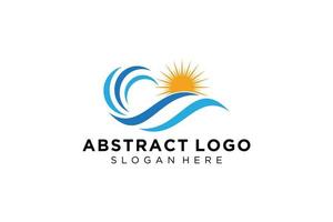 Abstract water wave splash logo symbol and icon design. vector