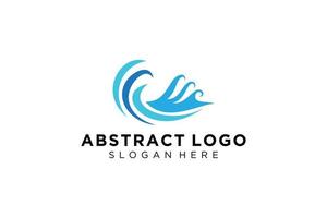 diseño de icono y símbolo de logotipo de salpicadura de onda de agua abstracta. vector