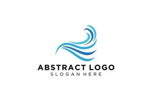 diseño de icono y símbolo de logotipo de salpicadura de onda de agua abstracta. vector