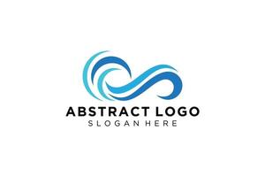 diseño de icono y símbolo de logotipo de salpicadura de onda de agua abstracta. vector