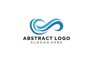 Abstract water wave splash logo symbol and icon design. vector