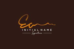 Initial EO signature logo template vector. Hand drawn Calligraphy lettering Vector illustration.