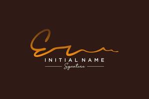 Initial ER signature logo template vector. Hand drawn Calligraphy lettering Vector illustration.