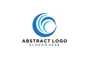 Abstract water wave splash logo symbol and icon design. vector