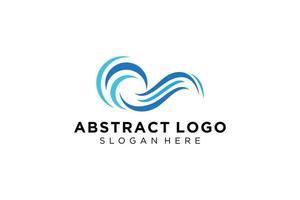 Abstract water wave splash logo symbol and icon design. vector