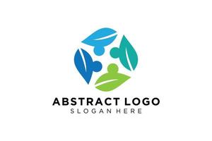 colección de logotipos de personas y familias abstractas vectoriales, iconos de personas, plantilla de logotipo de salud, símbolo de cuidado. vector