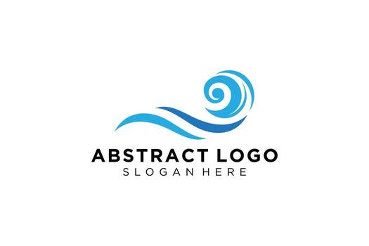 Abstract water wave splash logo symbol and icon design. vector