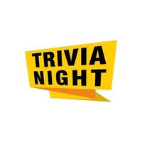 trivia noche etiquetas banners vector cinta diseño plantilla. etiqueta de venta de banner. etiqueta de descuento de oferta especial de mercado