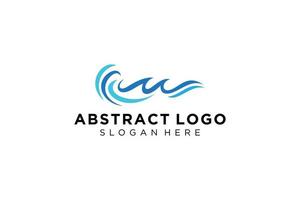 Abstract water wave splash logo symbol and icon design. vector