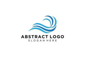 Abstract water wave splash logo symbol and icon design. vector