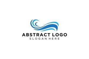 Abstract water wave splash logo symbol and icon design. vector